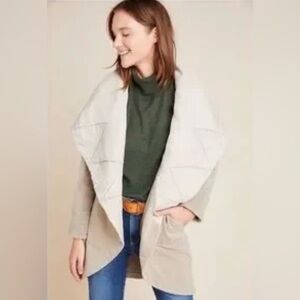 On The Road Beige and Cream Cape Jacket